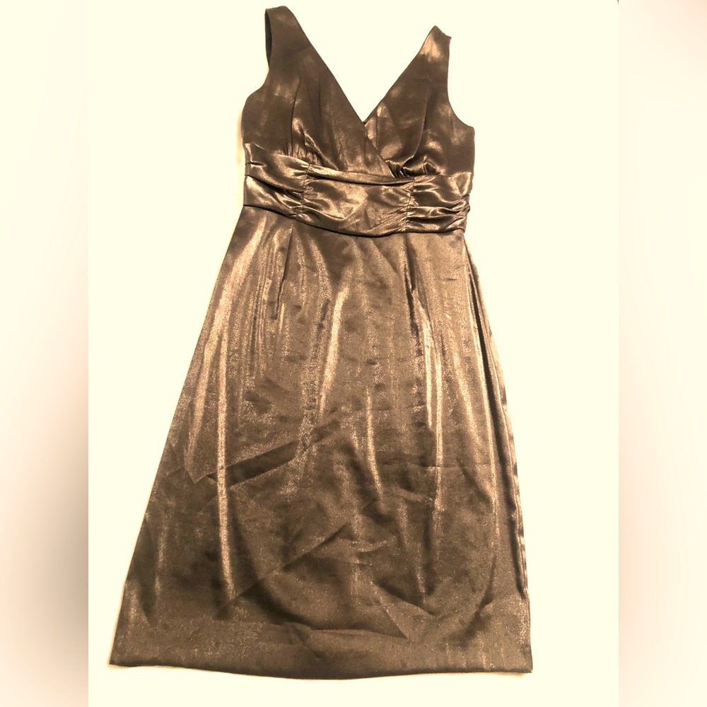 Connected Gold Metallic Dress Size 4P